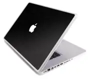 BLACK BRUSHED TEXTURE Vinyl Lid Skin Decal fit Apple MacBook Pro 17 A1297 Laptop