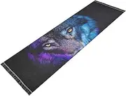 YXYZRMY Abstruct Purple Wolf Face Washable Runner Rug 2’ x 6’ Non Slip Runner Rug for Hallways Entryway Bedroom Floor Carpet Runner- Soft Thin Mat with Rubber Backing for Family Pet