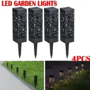 4 PCS LED Solar Garden Ground Lights Sensor Light Patio Lawn Lamps Waterproof