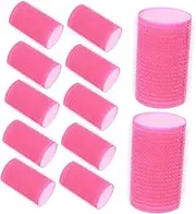 ARTSEWPLY 12Pcs Self Adhesive Sponge Hair Curlers for Women Lightweight Hair Styling Rollers Rosy and Blue Easy to Use Suitable for All Hair Types and Textures for Temporary