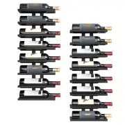 2-Set 8 Tier Wall Mount Wine Rack (16 Tiers), Wall Racks for Wine Bottles Dis...