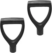 1set Grip Handles for Shovel Durable Plastic Raking Tools for Digging Shoveling Easy Installation Replacement Handle for Garden Home Use 2pcs