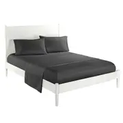 Breathable Cooling Fitted Bed Sheeet Set - Dark Grey