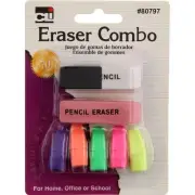 Charles Leonard Inc Combo Erasers, 7 Ct