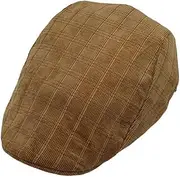[WITHMOONS] Check Pattern Warm Newsboy Cap Flat Cap Ivy Golf Cabbie Hat Adjustable Hunting Hat LD31553