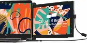 Mobile Pixels Trio Portable Monitor for Laptops, 12.5" Full HD IPS Screens, USB