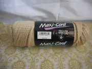 Macrame Maxi Cord Twisted BEIGE High Gloss Polypropylene 100 Yards Skein New