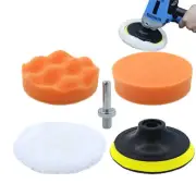 5Pcs 4inch Polishing Pads Sponge Waxing Foam Buffing Kit Car Polisher for Drill