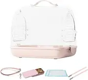 Bird Carrier - Small Pet Carrier | Cat Cage Carrier | Transparent Pet Carrier Backpack | Portable Bird Transport Bag | Breathable Cockatiel Travel Accessories For Conures Parakeet Lovebirds