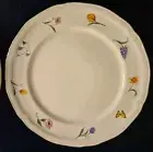 Set of 4 Graces Teaware 10" Scalloped Edge Dinner Plates, Multicolor Floral
