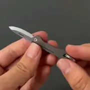 Titanium Mini Folding Knife Letter Opener Outdoor Camping keychain EDC Tool
