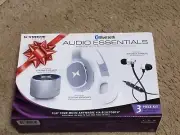 3pc Xtreme Sound Audio Essentials Bluetooth Speaker, Headphones & Earbuds NIB
