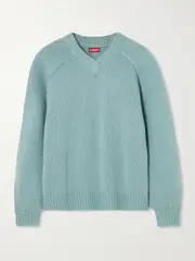[STAUD] STAUD - Wilson Wool-blend Sweater - Mint - large large Green