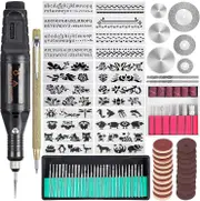 108 Pcs Electric Engraving Tool Kit, Multi-Functional Corded Mini Engraver Pen DIY Rotary Tool Set(EU Plug) Photo Color