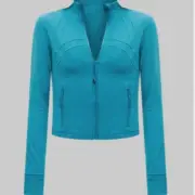 lULULEMON DEFINE CROPPED JACKET NULU~Hawaiian Blue~0~2~4~6~8~10~12~14~USPS~NWT