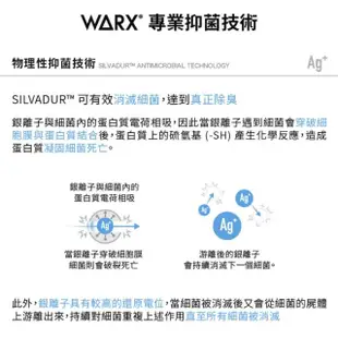 【WARX】經典條紋中筒襪-麻灰配白條(除臭襪/機能襪/足弓防護)