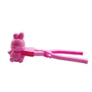 Bunny Shaped Snowball Maker Clip Plastic Snow Fight Toys Winter Play (Pink) AU
