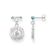 Buy Silver And Turquoise Snake Coin Earrings by Thomas Sabo online - THOMAS SABO Australia