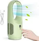 Bladeless Desk Fan, 3 Speed Portable Fan, Portable Rechargeable USB Breeze Quiet