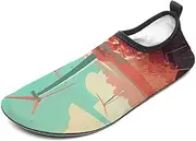 [BTCOWZRV] Water Shoes for Women Men Windmill in Field Water Sports Shoes Slip-on Breathable Lightweight Athletic Aqua Sock