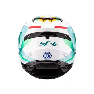 【SOL Helmets】SF-6全罩式安全帽 (獨角獸_白/綠) ｜ SOL安全帽官方商城