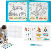 Water Coloring Mat | Reusable Water Doodle Drawing Mat with Pen | Painting Mat Drawing Supplies, Multifunctional Early Learning Activities for Preschool Nursery