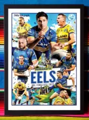 Framed 2022 PARRAMATTA EELS NRL Poster MITCHELL MOSES - 62cm x 44.5cm x 3cm