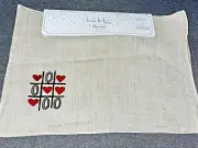Valentine's Placemats Love Heart Gold Silver Sparkle Nicole Miller Set 13" X 19"