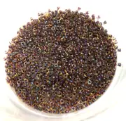 SIZE 15/0 ~ LINED WINE AB ~ 8 Grams ~ LOOSE GLASS SEED BEADS LOT