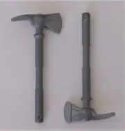 Playmobil City Life 2 x Long Gray Handled Fireman's Axe Mint Condition