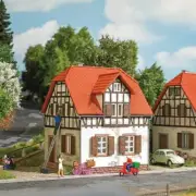 Busch 1906 HO Scale Old Half-Timber House -- Laser-Cut Kit