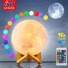 Magical 3D Lunar Moon Lamp Moonlight LED Night Light Touch Lamp Remote Control