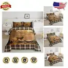 Ultra-Soft King Size 3-Piece Deer Print Bedding Set - Perfect for Teens