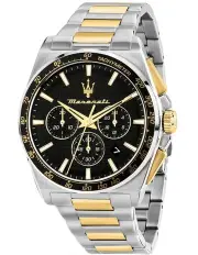 [Maserati] Velocita Chrono Dial Stainless Steel Strap Watch 43mm in Two Tone
