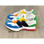 高质量 NEW BALANCE 327 NB白底 藍綠黃 樂高 拼接 韓系 彩色 MS327PBA