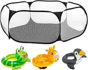 Pool Storage | Beach Organizer,Mesh Container Foldable for Backyard Outside Porch Beach Yard Organization Storage