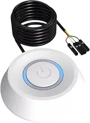 External PC Button, HDD Computer Host Button with 1.8m Cables, Computer Case Motherboard Button, On Off Button Extension for Home, Internet Cafes, School, Hotel