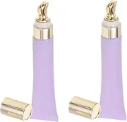 ASAKKURA 2pcs Purple Frosted Eye Cream Syrup Oil Hand Cream Gel Travel Perfume Refillable Bottle Clear Dispensers Tubes Empty Bottles Pump Dispenser Wrinkle Two Cream Zinc Alloy Violet