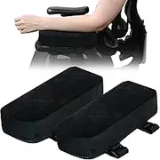 Thick Memory Foam Office Chair Arm Pads - Office Chair Armrest Covers Provide Elbow Cushion and Relieve Pressure - Ergonomic Desk Chair Arm Covers - Gaming, Computer Chair Rest Pads (Set of 2)