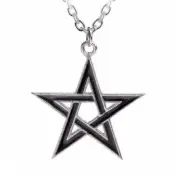 Alchemy Gothic Black Star Pendant Necklace • Local Stock • Gothic