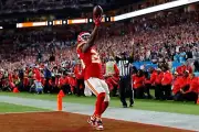 Kansas City Chiefs Super Bowl 54 Damien Williams Touchdown Poster (24x36) inches