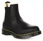 Dr Martens Leonore Fur Linned Round Toe Chelsea Womens Boot In Black UK 3 - 8