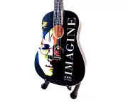 Miniature Guitar JOHN LENNON. The Beatles with free stand. IMAGINE