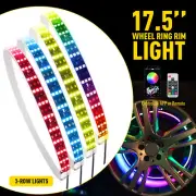 Pack of 4 17.5'' RGB Wheel Ring Lights LED Light For Truck Car Rim Lights APP H