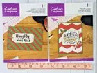 2 Sets Crafters Companion Stamps Quirky Sentiment Christmas Naughty Candy Cane