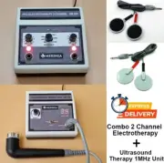 Combo Ultrasound Therapy 1Mhz + 2 Channel Electrotherapy Physiotherapy Massager