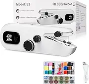 [ZJSTRO] Handheld Sewing Machine,Digital Display Portable Sewing Machine Electric Sewing Machine, Easy To Use For Adults Sewing Clothes, DIY, Family Travel