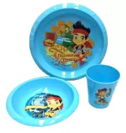 JAKE & THE NEVERLAND PIRATES KIDS PLASTIC MEALTIME PLATE / BOWL / CUP