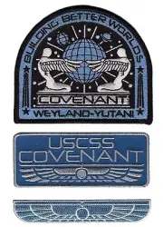 Alien Movie Covenant Weyland Corp Crew Uniform 3PC IRON ON Patch