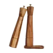 Salt and Pepper Grinder Set with Tray, Adjustable Ceramic Grinder Salt Mill, ...